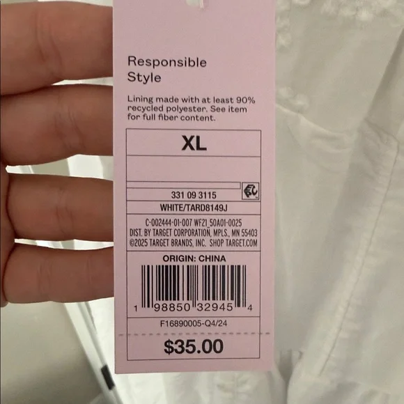 Target White Button-Front Dress - Picture 2 of 4